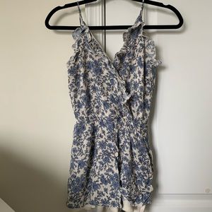 Blue Floral Romper